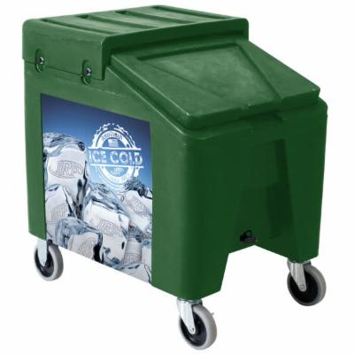 IRP 5075 Green Ice Caddy II 140 Lb. Mobile Ice Bin / Beverage Merchandiser
