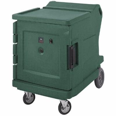 Cambro CMBHC1826LC192 11 Tray Combination Meal Delivery Cart, 110v, Granite Green, Digital Celsius Thermometer