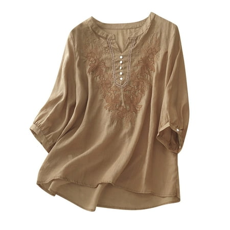 QUYUON Tunic Sweatshirt Discount Women S Long-Sleeve Fleece Sweatshirt Polyester Long Sleeve V-Neck Floral Blouse Tops Style S-2313 Stretch Cute Sweat