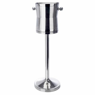 Eastern Tabletop 7950 26 Stainless Steel Heavy-Duty Wine Stand with Insulated Bucket - 4 Qt.