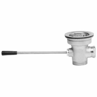 Fisher 24791 Lever Handle Waste Valve with 3 1/2 Sink Opening, 2 Drain Opening, Basket Strainer, and Overflow Port