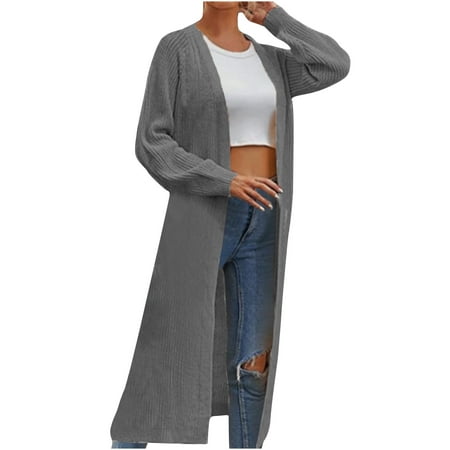 QUYUON Sweater Cardigan Women Deals Long Sleeve 3/4 Sleeve Cardigan for Women Polyester Light Cardigan Cardigan Jacket Style Q-5499 Fall Cardigan Swea