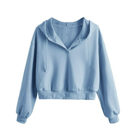 GWAABD Sweatshirts for Women 2023 Womens Casual Hooded Sweatshirt Loose Soft Long Sleeve Pullover Tops Blouse Shirt