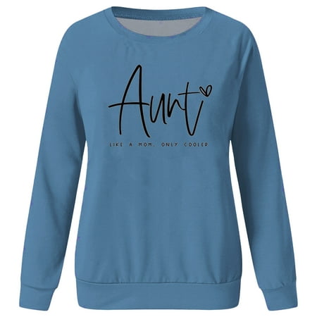 GWAABD Coat for Womens Fashion 2023 Women S Fashion Letter Loose Long Sleeve Large Size Hoodie Soft Comfortable Hoodie