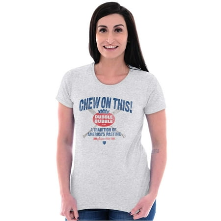 Dubble Bubble Gum Chew on This Baseball Women S T Shirt Ladies Tee Brisco Brands 3X
