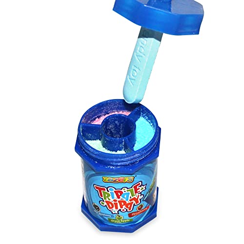 Lollipop and Sour Powder Candy, 3 Pack of Zazers Assorted Triple Dippy Candy, Pop Candy with 3 Flavored Sour Candy Powder (Kosher, 1.23 OZ Each Bottle thumbnail