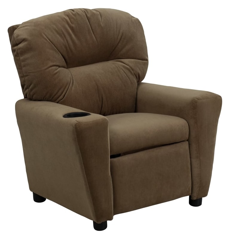 Delacora FF-BT-7950-KID-MIC 28 Inch Tall Wood Framed Microfiber Standard Fixed L