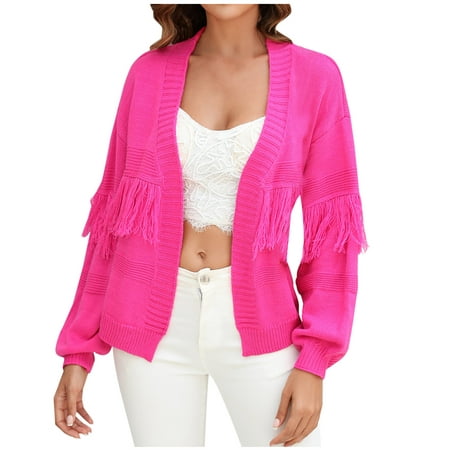 QUYUON Long Crochet Cardigan Deals Long Sleeve Long Cardigan Sweaters Polyester Trendy Fall Cardigans Cardigan Jacket Style Q-8775 Fall Cardigan Sweat