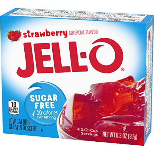 Jell-O Strawberry Sugar Free Gelatin Dessert Mix (24 Ct Pack, 0.3 Oz Boxes) thumbnail