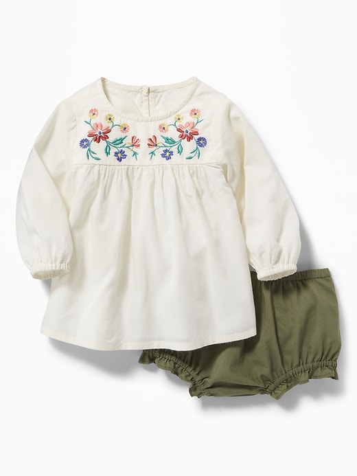Old Navy Baby Babydoll Blouse & Bloomers Set for Baby Creme De La Creme Size 0-3 M