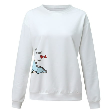 CLZOUD Hooded Sweatshirt Lady Lovely Dinosaur Pullover Mr & Mrs Matching Hoodies for His and Hers Sweatshirts Couple Wedding Anniversary Newlywed Whit