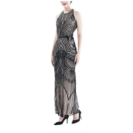 GWAABD Engagement Party Dresses for Bride Party 1920s Beaded Dress Vintage Gown Flapper Women S Sequin Tassels Night Women S Dress