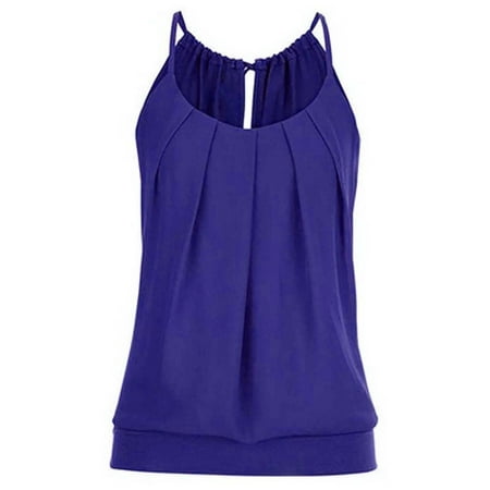 GWAABD Sleeveless Tops for Women Plus Size T-shirt Polyester Sleeveless Daily Ladies