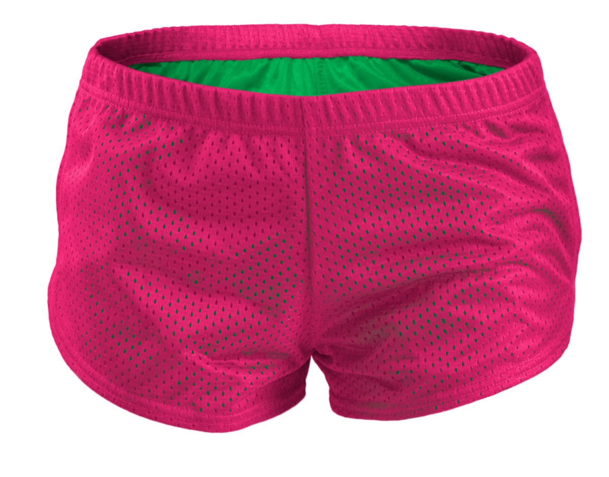 460V657XSM 3.0 Oz 2.5 in. Birds Eye Mesh Short for Junior, Fuchsia Deep Mint - Extra Small