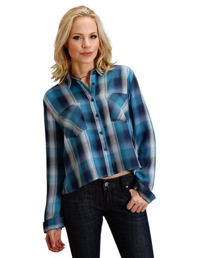 Stetson Western Shirt Womens L/S Plaid 11-050-0597-0708 BU