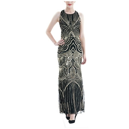 GWAABD Bridesmaid Dresses Party 1920s Beaded Dress Vintage Gown Flapper Women S Sequin Tassels Night Women S Dress