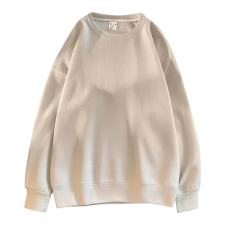 KaLI_store Off the Shoulder Sweatshirt Men S Sweater 1/4 Zip up Striped Pullover Fall Winter Color Block Polo Sweatshirts Beige 4XL