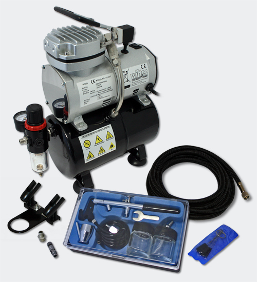 Einsteiger Airbrush Kompressor Set Mit 1 Airbrushpistole As189
