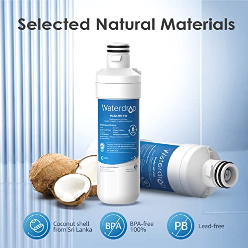 Waterdrop LT1000PC ADQ747935 MDJ64844601 Refrigerator Water Filter, Replacement for LG® LT1000P®, ADQ74793501, ADQ74793502, Kenmore 46-9980, 9980, L thumbnail