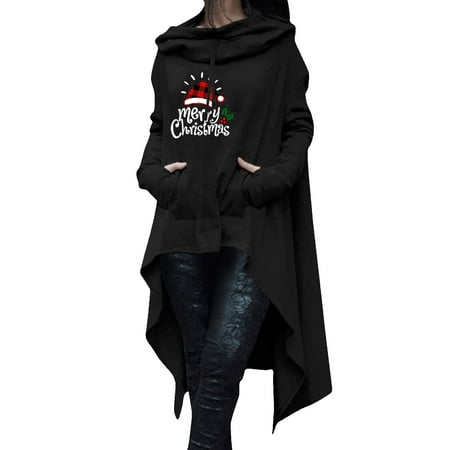 GWAABD Hoodies for Woman Womens Long Sleeve Letter Printed Hoodies Pullover Drawstring Long Sweatshirt Blouse with Pocket