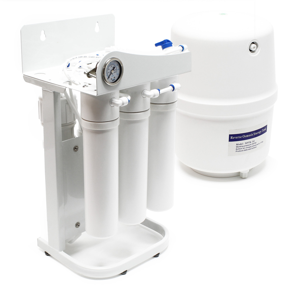 Naturewater 5-stages Reverse Osmosis (RO) 180l/day NW-RO50-G1-1 with Frame, Gauge, Without Pump