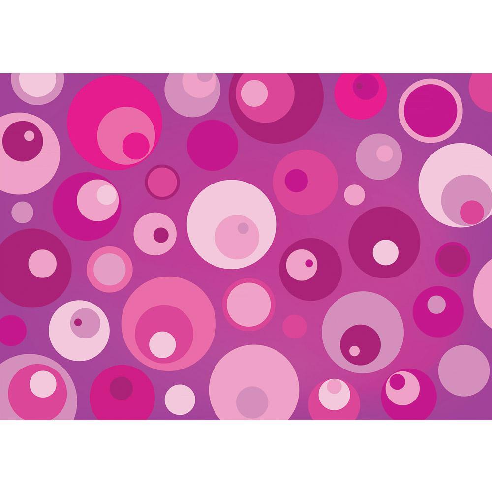 Fototapete No. 2564 Vlies Kunst Tapete Abstrakt Blasen Punkte Kreise Pink Motiv 2564