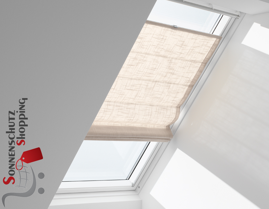 Original Velux Raffrollos - Manuell - Premium 6504 / Dekor Hellsand