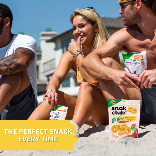 Snak Club Tajin Mango Rings, Chili & Lime Sweet and Spicy Gummy Snacks, Mild in Heat Bold in Flavor, Vegan Gluten-Free Snack, 5oz Resealable Bag, 6 Co thumbnail