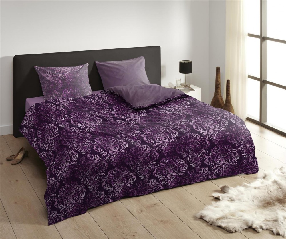 Descanso Duvet Cover 9306-K 135x200cm Purple Bedspread Bedding with Pillowcase