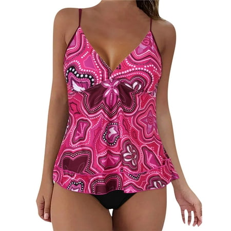 GWAABD Bikini Bottoms for Women 2023 New Women S Split Swimsuit Conservative Tankini Swimsuit