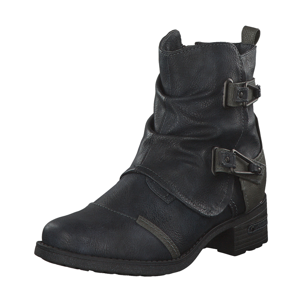 Mustang Damen Booty Stiefel Stiefeletten Boots 1229-604-820 Blau Navy Neu