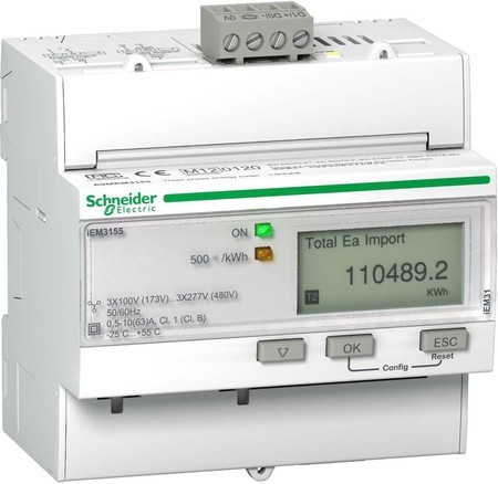 Schneider Electric 3 Phase LCD Energy Meter, Type Energy Meter