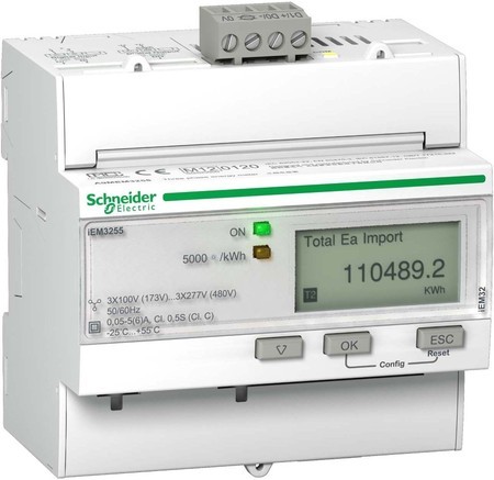 Schneider Electric 3 Phase LCD Energy Meter, Type Digital