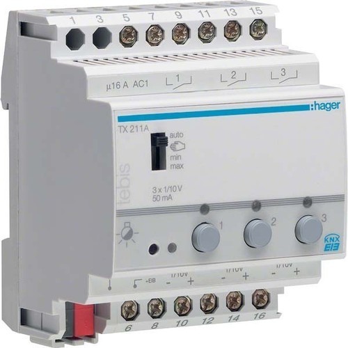 Schalt-/Dimmaktor 3fach 1-10V TX211A (TX211A)