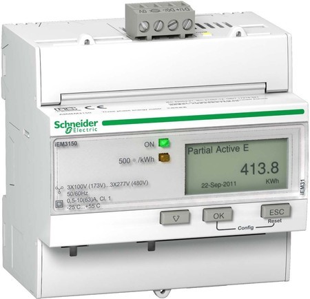 Schneider Electric 3 Phase LCD Energy Meter