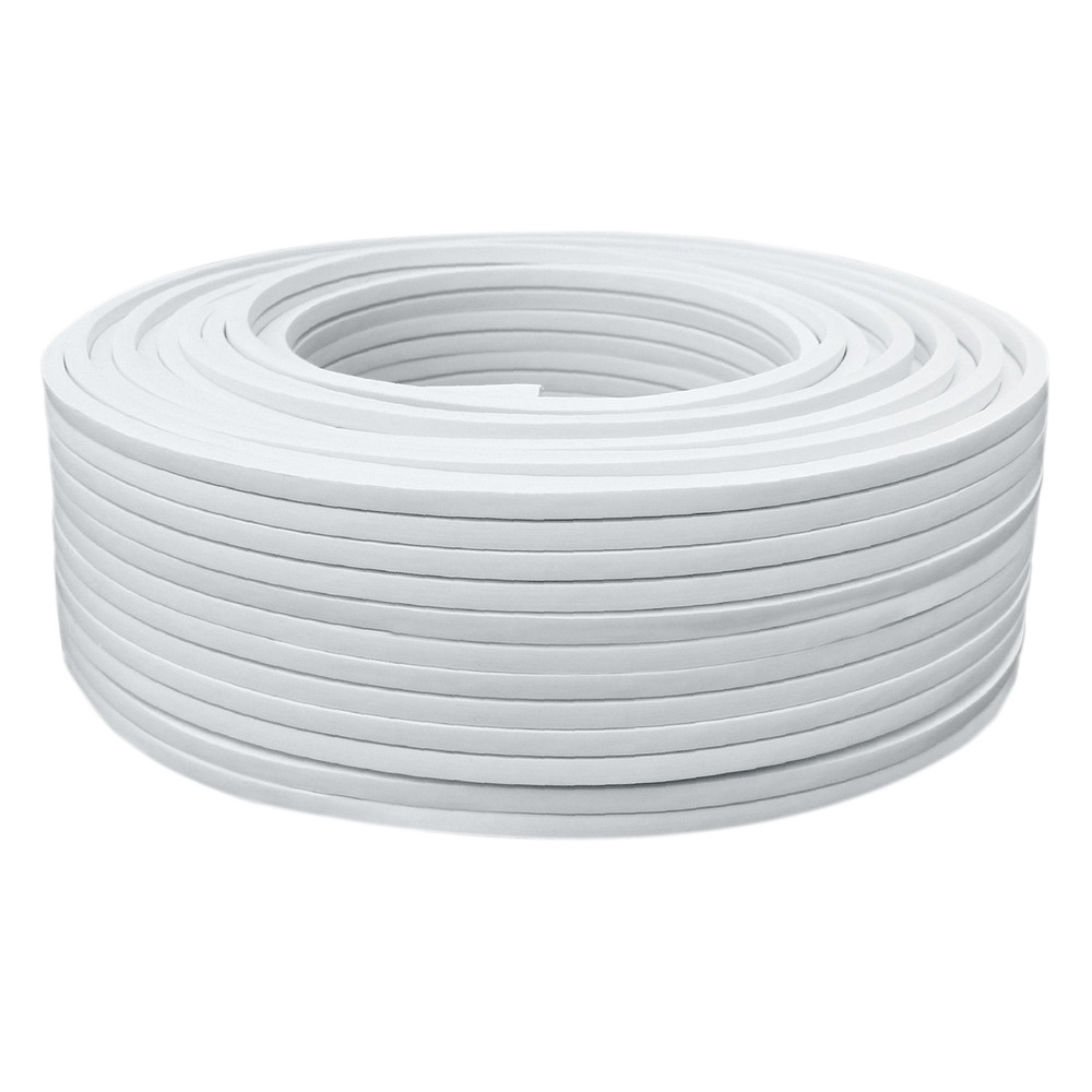 50m Lautsprecherkabel 2x0,75mm² CCA Rechteckig WeiB Metermarkierung