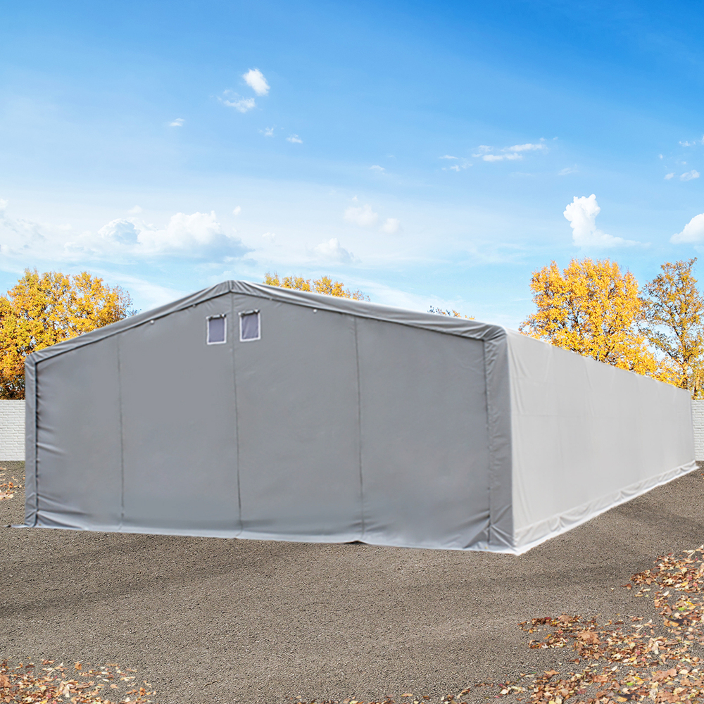 Lagerhalle 8x36m PVC Grau Zelthalle, Lager, Industriezelt