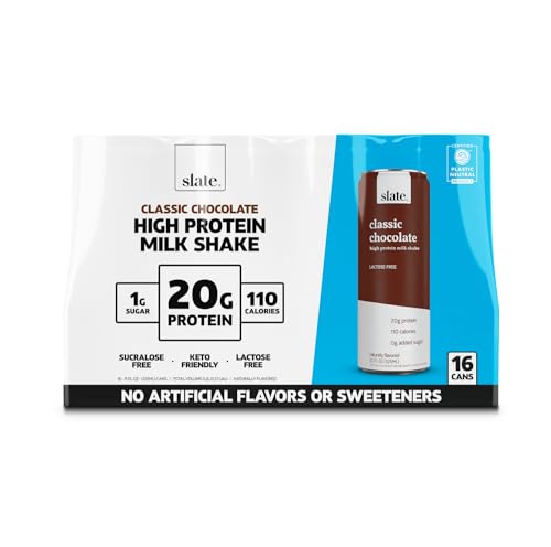 Slate Classic Chocolate High Protein Milk Shake 11 Oz  16 Count