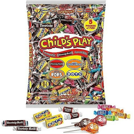 Tootsie Roll Child S Play Favorites  5 Pounds of Individually Wrapped Party Candy - Funtastic Candy Variety Mix Bag - Peanut Free  Gluten Free (5 Poun