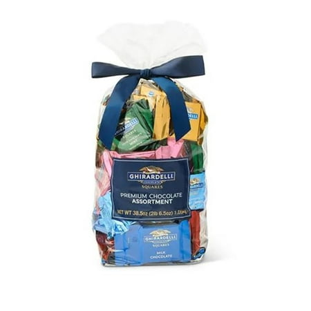 Ghirardelli Chocolate Squares  Assorted All Time Favorites  80 Count Gift Bag  Milk & Dark Chocolate Variety
