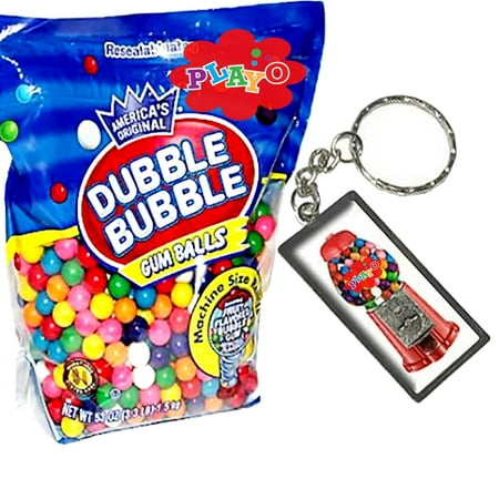 Playo Mini Bubble Gum Gumballs for Gumball Machine Refills Dubble Bubble Gum Balls  53 Oz.