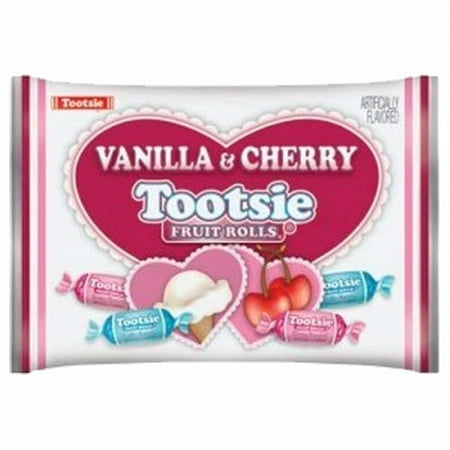 Tootsie Roll Vanilla and Cherry Fruit Chews  Valentines Candy for Classrooms  11.5 Oz