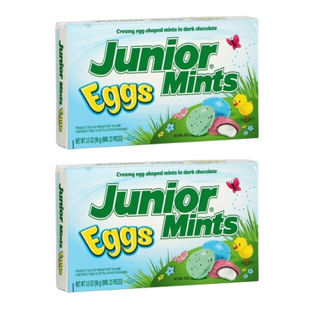 CGT Easter Junior Mints Eggs Candy Theater Box Creamy Egg-Shaped Mints in Dark Chocolate Stocking Stuffers Gift Basket Party Favor Baking Treats Snack