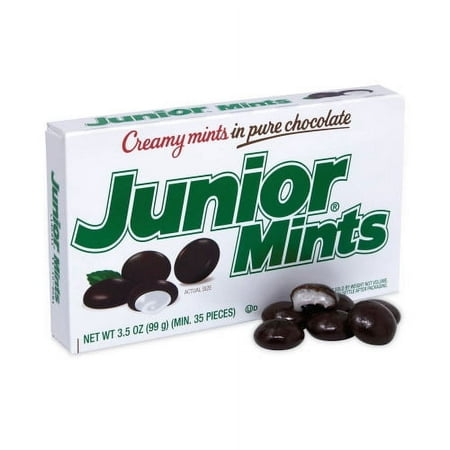 Junior Mints Theater Box  Dark Chocolate Mint  3.5 Oz Box  12 Count  (20900093)