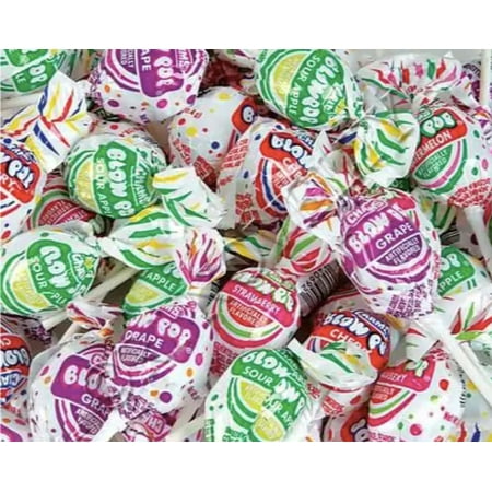 Charms Blow Pop Bubble Gum Filled Lollipop Candy Assorted Fruit Flavors Bulk Individually Wrapped Candy (2 Pound)