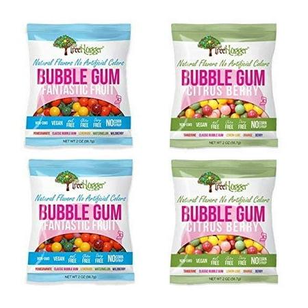 Tree Hugger Bubble Gum - Variety Pack - 2 Oz (4 Bags)