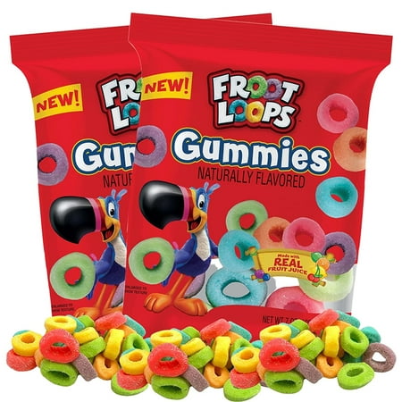 Fruit Gummy Rings  Cereal Gummy Candy  Pack of 2  7 Ounces per Bag