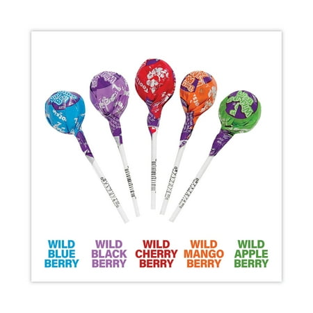 Tootsie Roll Tootsie Pops  Assorted Wild Berry Flavors  0.6 Oz Lollipops  100/Box  Ships in 1-3 Business Days
