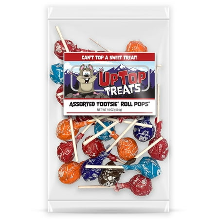 Tootsie Roll Pops | 1 Lb Bulk Original Tootsie Pops Lollipops — Fat-Free Fruit Candy Suckers with a Chewy Tootsie Roll Center | Flavors— Chocolate
