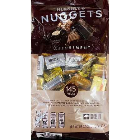 Hershey S Milk Chocolate Nuggets Assortment 52 Oz - 145 Pieces - FREE SHIPPING